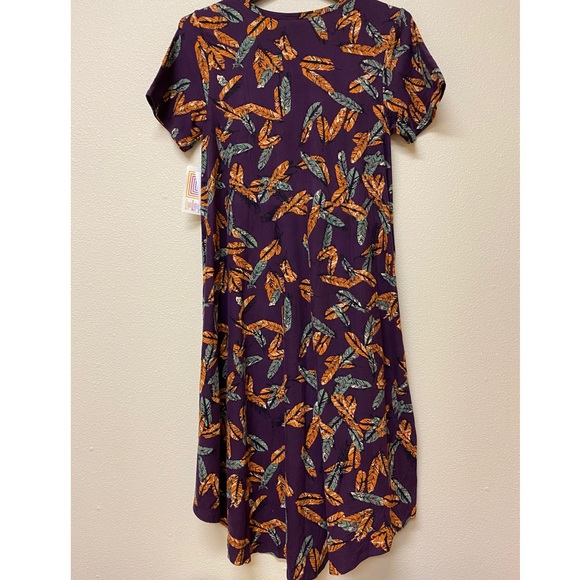 ⚡️FLASH SALE⚡️NWT LuLaRoe Carly Purple Feathers XS - Picture 2 of 6